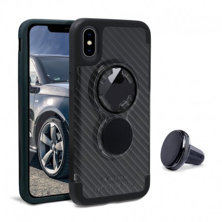 Cover Rokform Crystal Case Carbon per iPhone X + Vent Mount